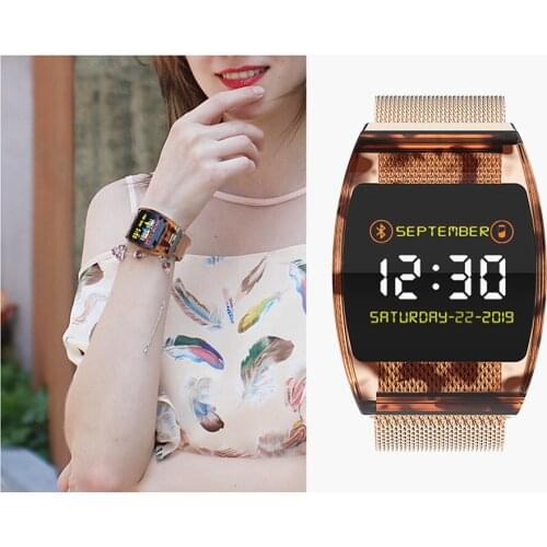Nennbo Ai01 Smart Fitness Tracker IP67 Sport band Smart Wristband Smart Bracelet Couples Watch Fashion Women girl Watch
