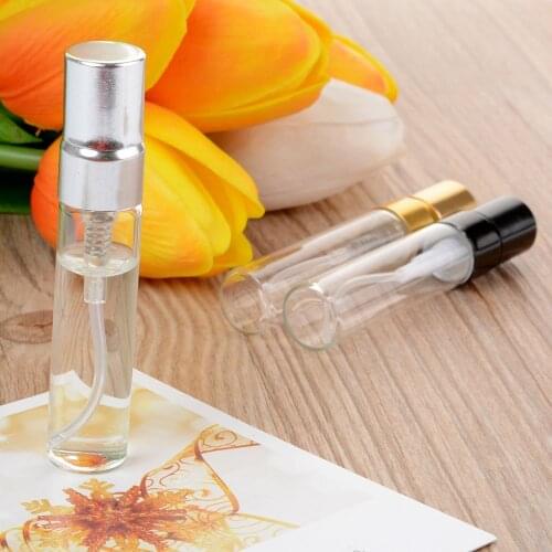 5ml Mini Glass Perfume Bottle Travel Use Refillable Bottles Aluminum Atomizer Scent Pump Sprayer Empty Cosmetic Container New