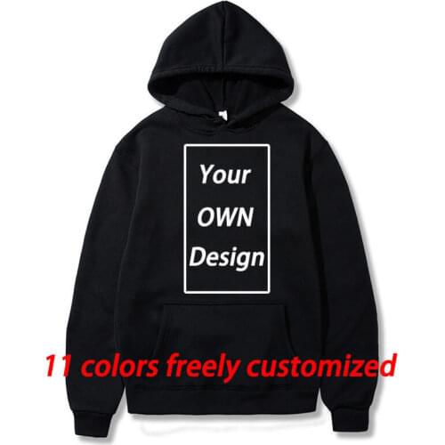 Men/Women Custom Hoodies DIY Text Logo Image Print High Quality Clothing Customized Loose Casual Sweatshirt Hoody 11 Colors