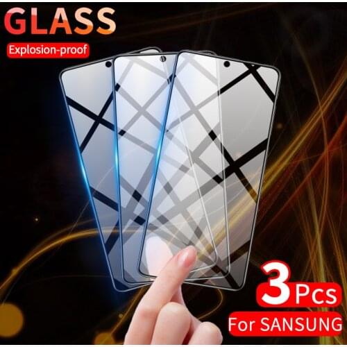 3Pcs Screen Protector Tempered Glass for Samsung Galaxy A51 S20 FE A02 A32 A72 A52 A71 A50 A22 A12 M12 M31S A72 Protective Glass