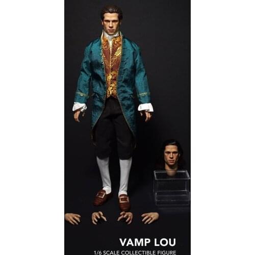In Stock 1/6 The Vampire Chronicles Louis de Pointe du Lac Brad Pitt Model 12" Action Figure Full Set with Double heads for Fans
