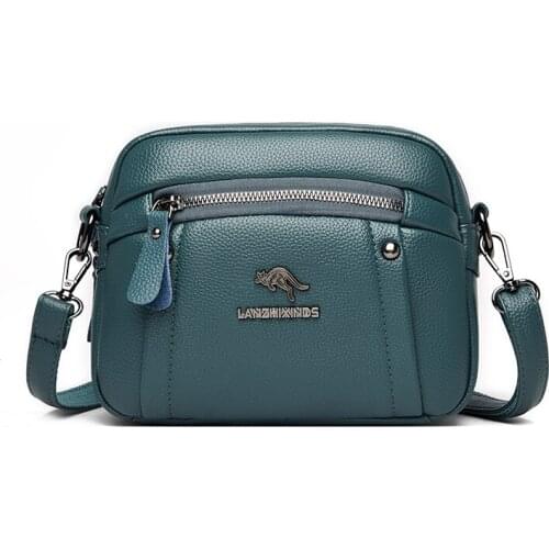 Female Bag 2021 Counter Genuine Soft Leather Ladies Shoulder Bag Casual Daily Phone Coin Purse Ladies Cross Body Bag White Black