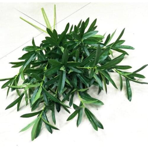 10pcs artificial plant leaf DIY wedding road arrangement fake Olive Leaf Bunch rattan home garden Christmas decor
