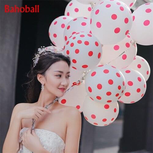 10pcs/lot 12" Pink Balloon Latex Polka Dot Balloons For Birthday Party Decoration Kids Wholesale Wedding Decor Globos Supplies