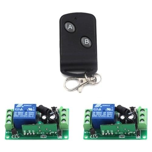 DC 12V 1CH Digital Wireless Remote Control Switch Relay Set 2 Receiver&1Transmitter ON OFF Learn Code For Light Lamp SKU: 5399