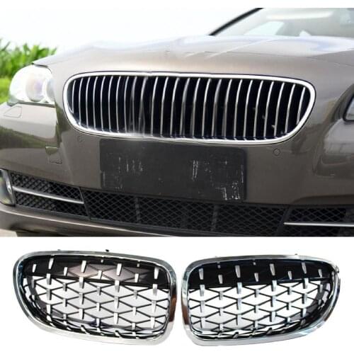 2Pcs Center Grill Wear-resistant Replacement Electroplating Anti-scratch Front Kidney Grille 51137261355 51137203649 51137200728