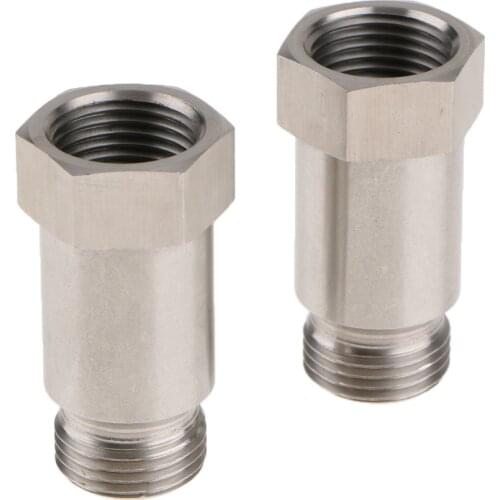 2 Pieces O2 Oxygen Sensor Spacer Adapter Extension Spacer Fix 45mm - M18x1.5