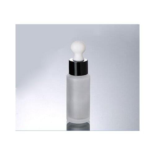 25ML frosted glass dropper glass bottle with black lid lotion bottle Cosmetic Packaging glass bottle