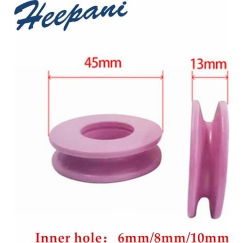 5pcs/pack Al2O3 alumina full ceramic guide wheel U type polished crossing wheels inner hole 6mm / 8mm / 10mm guide pulley
