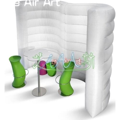 Free shipping portable 3 shaped balloon inflatable wall room divider exhibition wall for Commerical show