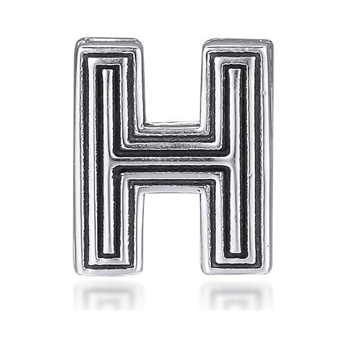 GPY Letter H Charms 925 Original Fit Reflexions Bracelet Sterling Silver Charm Beads for Jewelry Making Jewellery
