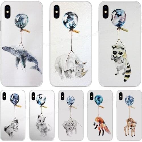 Animal and Balloon Cover For Doogee N30 X95 X90 Y8C Mix 2 N20 Pro Y9 Plus N10 Y7 Y8 X70 X60 X50 X55 X60L X50L Phone Case
