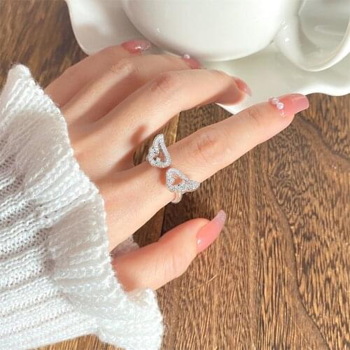 FNIO Vintage Gold Silver Color Angel Wings Metal Rings for Women Punk Geometric Alloy Joint Midi Ring Gothic Jewelry