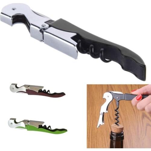 Multifunctional Stainless Steel Corkscrew Wine Beer Bottle Cap Opener Tool