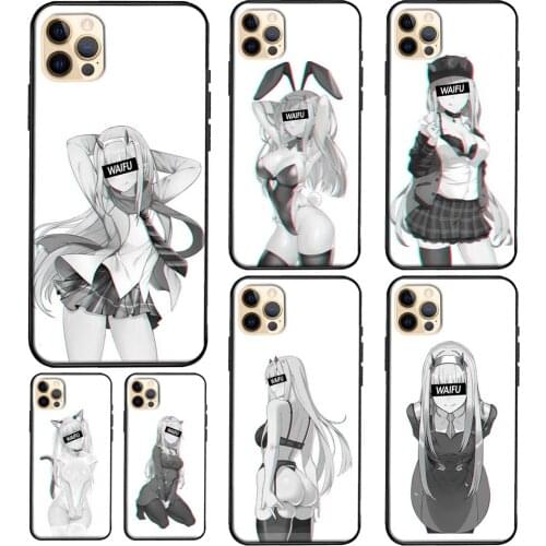 Darling in the FranXX Zero Two Waifu Soft Cover For iPhone 11 12 Pro Max 12 Mini 6S 7 8 Plus X XR XS Max SE 2020 Phone Case
