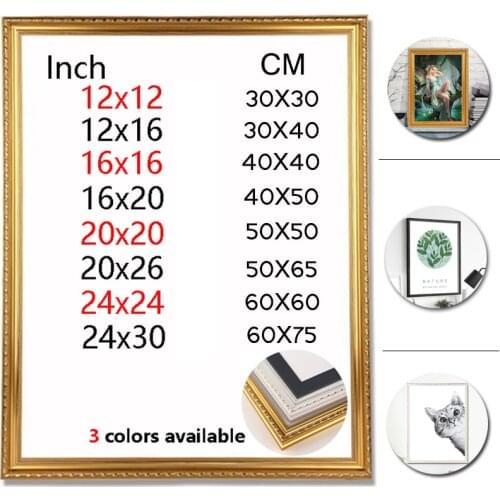 DIY Unfinished Frame For Oil Painting By Numbers Diamond Painting Embroidery Accessories Mosaic Wall Art Picture Frame
