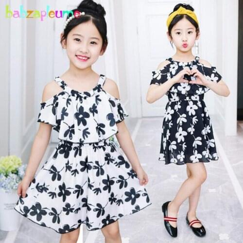 Summer Toddler Outfits Flower Teenage Girl Dresses Fashion Print Cute Baby Princess Dress For Childrens Boutique Clothing 1996-1