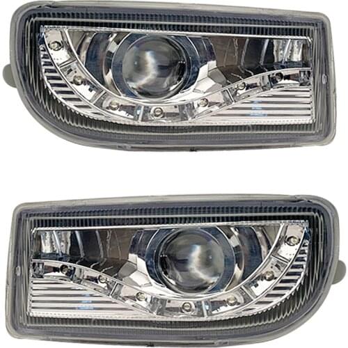 A pair Modified front fog lamp For Toyota Land Cruiser Fj100 LED With Lens Front Bumper lamp Daytime Running Light