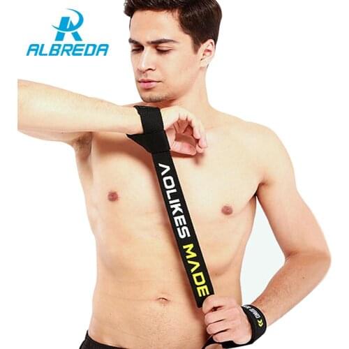 ALBREDA 2 Piece Adjustable Wrist Support Brace Powerlifting Fitness wrist wraps Professional Sport Training Protection Wristband
