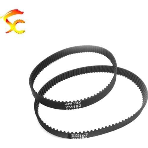 2pcs GT2 192 belt closed loop rubber 2GT-192-6.5 timing belt Teeth 96 Length 192mm width 6.5mm for 3D printer