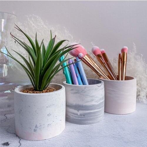 DIY Garden Flower Pot Silicone Rubber Mold Succulent Plant Cement Flower Pot Mold Round Big Concrete Planter Silicone mold