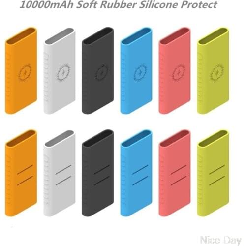 Silicone Protector Case For xiao mi powerbank 10000mAh PLM11ZM WPB15ZM/PLM13ZM Ju17 20 Dropship