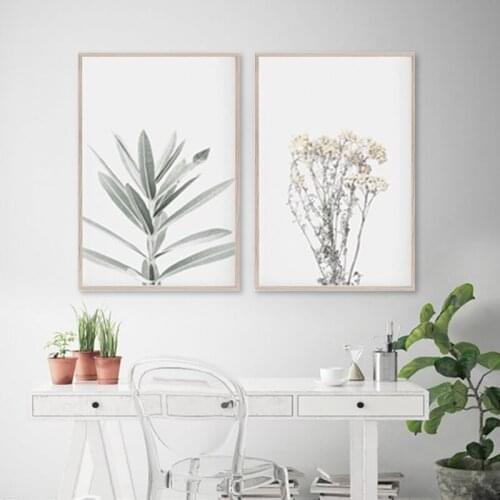 Nordic style lavender eucalyptus plant canvas poster mural living room art painting home decoration
