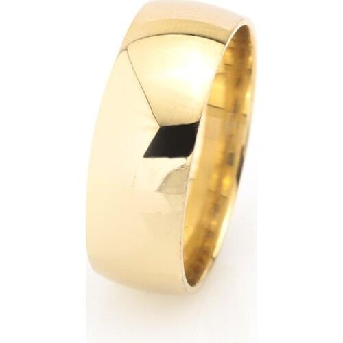 Tesbihane Classic Design Elegant Model Gold Color 925 Sterling Silver Men 'S Wedding Ring