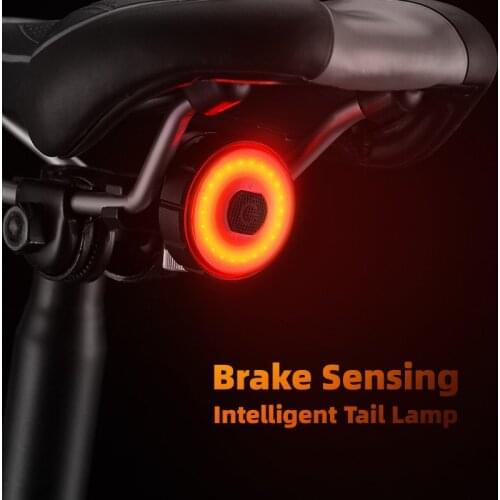 USB charging warning tail lamp night riding intelligent brake sensing tail light road mountain lamp bike lights bike light mount