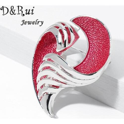 Vintage Heart Brooches & Pins for Women Elegant Enamel Love Pin Brooch Scarf Clips Alloy Jewelry Clothes Accessories 2020 Gifts