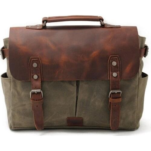 Muchuan 16960# Waterproof SLR Camera Bags Casual Travel Batik Canvas Shoulder Bags Vintage Briefcase Retro Hasp Cover Camera Bag