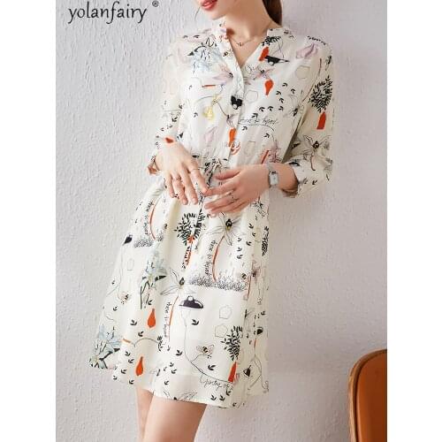 YOLANFAIRY Fashionable Shirt Dresses