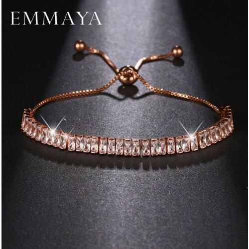 EMMAYA Fashion New Style Cubic Zirconia Rose Gold Color Bracelet Jewelry Austrian Crystal Big Discount