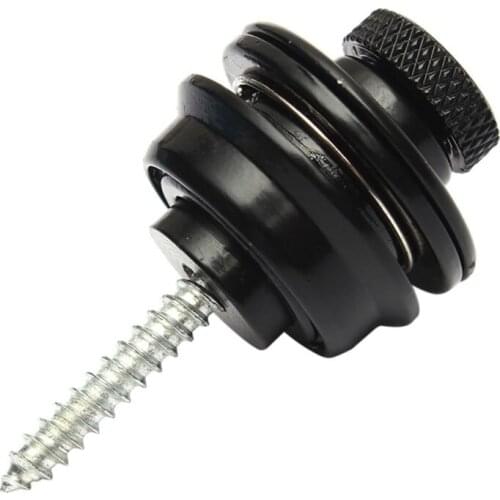 Easy Fix Guitar Strap Lock Remove Chrome Plated Straplock Button for All Acoustic Electric Bass Guitar Strap Screw 3 Colors