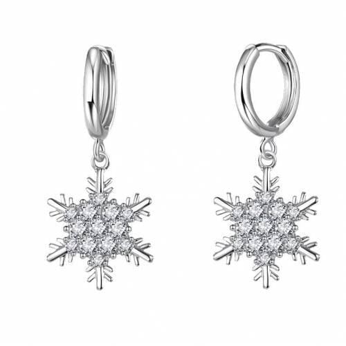 Silver Snow Them Dangle Lady Silver Earrings