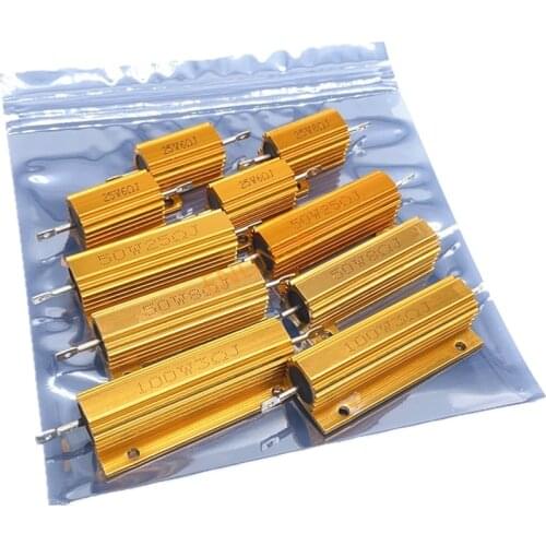 10pcs/lot 25W 50W 100W Car Load Resistor LED Reverse Brake Turn Signal Light Wirewound resistance kit for 7443 7440 WY21W W21W