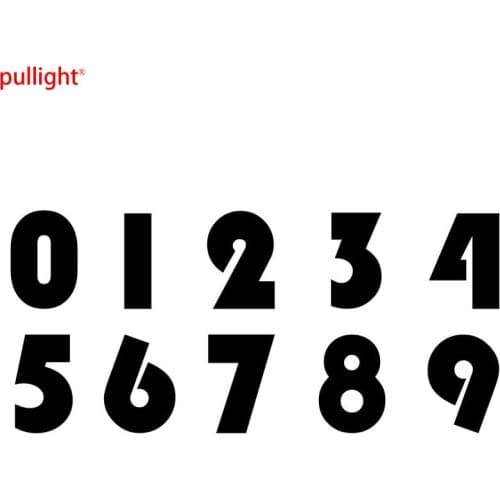 17.7*8CM Figures car stikcers Numbers 0 To 9 Custom Decal DIY Vinyl Car Styling Personality Vinyl Stickers