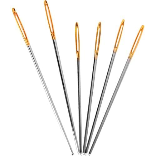 6x Large Eye Blunt Needles Wool Thick Knitter Yarn Hand Sewing Darning Craft