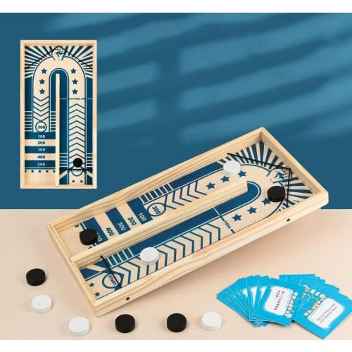 Fast Sling Puck Game Paced Board Games 2 Player Table Fast Hockey Game Test Your Speed and Accuracy Family Party Game Toys