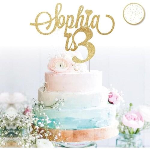 Custom Rocket Gold glitter cake topper personalised 1,2,3,4,5,6, rocket,any name colour any age baby shower Party Decorations