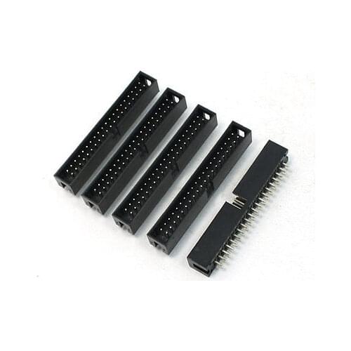 Dual Rows 2.54mm Pitch 40Pins Straight IDC Pin Headers 5 Pcs DC3-40 20pcs
