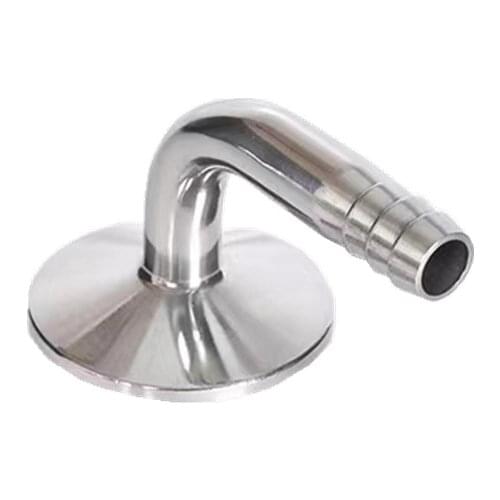 Tri Clamp 50.5-119mm Ferrule 90 Degree Elbow SS304 Sanitary Hose Barb Pipe Fitting 12.7/14/16/19/25/32/38/45/51/mm