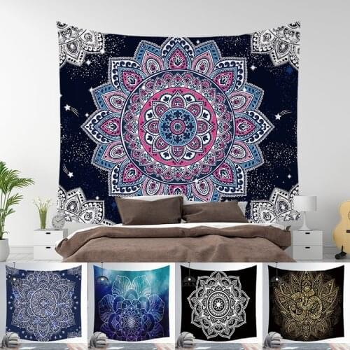 Indian Mandala Tapestry Wall Hanging Sandy Beach Throw Rug Blanket Camping Tent Travel Mattress Bohemian Sleeping Pad Tapestries