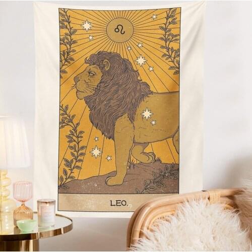 Constellation Tarot Tapestry Vintage Tapestry Tarot Card Tapestry Wall Hanging Boho Divination Beach Mat Sun Moon Wall Decor