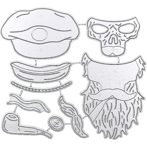 Halloween Skeleton Pirate Metal Cutting Dies Stencil DIY Scrapbooking Album Paper Card Template Mold Embossing Craft