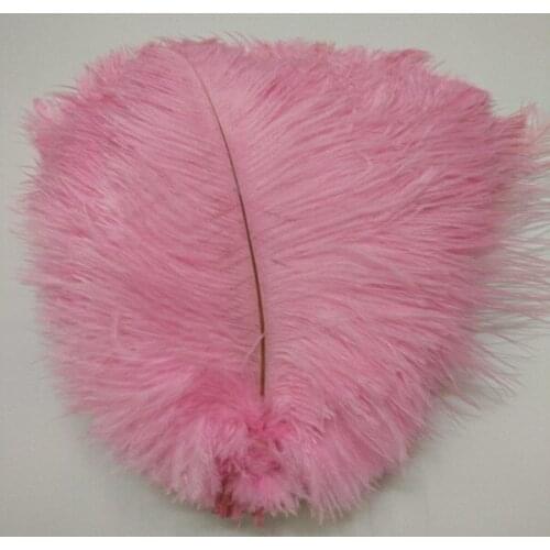 Hot! 100 Pcs/lot long 12-14 inches / 30-35 cm pink Color Ostrich Feathers ostrich plumes for party /wedding decorative