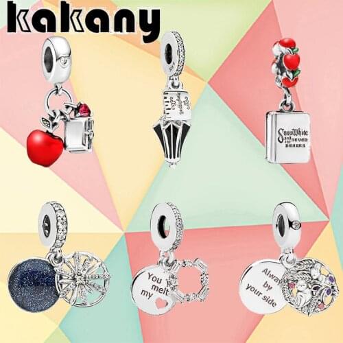 Kakanys New High-quality 1:1 Original 925 Sterling Silver Pendant, Apple and Heart Shape, Fashion Jewelry Made From DIY Jewelry