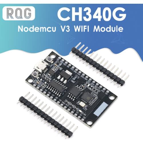 NodeMCU V3 Lua WIFI module integration of ESP8266 + extra memory 32M Flash, USB-serial CH340G for Arduino