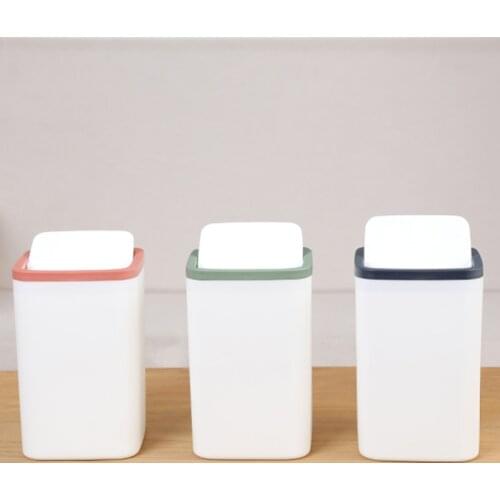 Waste Bin Small Trash Can Mini Desktop Ashcan Tabletop Trashbox For Desk Car Trash Bin