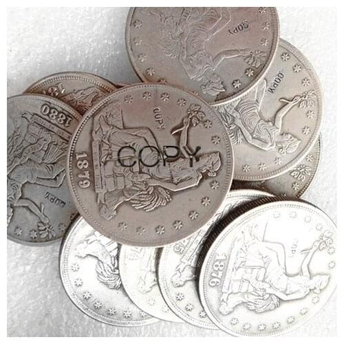 A SET OF Trade Dollar 1873-1885 26PCS Different Mint Mark copy Coins Silver Plated